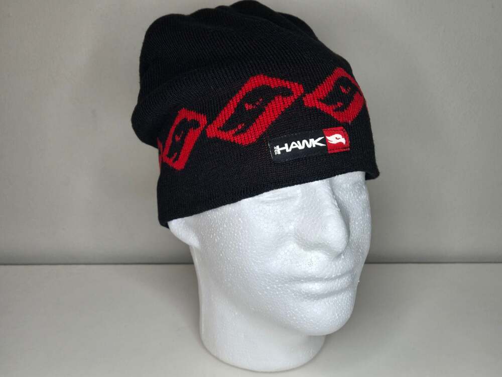 Tony Hawk Black and Red Knit Beanie Winter Hat